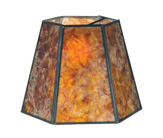 Antique Amber Mica Hexagon Lamp Shades (05700M)