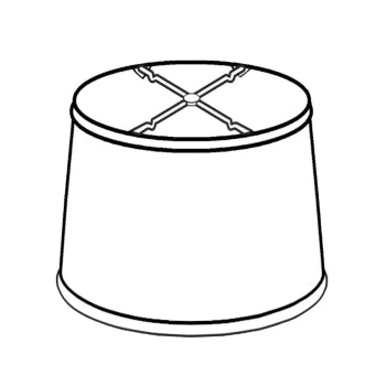 Almond Color Burlap Deep Drum Hardback Lampshade (07225CE)