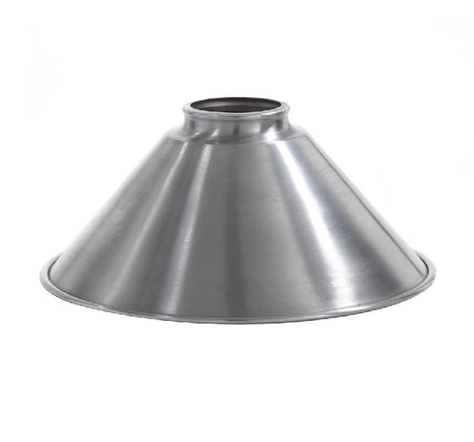 8-1/4" Diameter Spun Steel Cone Shade, 2-1/4" Fitter, Raw Steel (08358S)