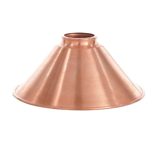 8-1/4" Diameter Spun Copper Cone Shade, 2-1/4" Fitter, Raw Copper (08358C)