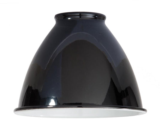 5-3/4" Diameter, Small Metal Lamp Shade - Black enamel color (08359B)