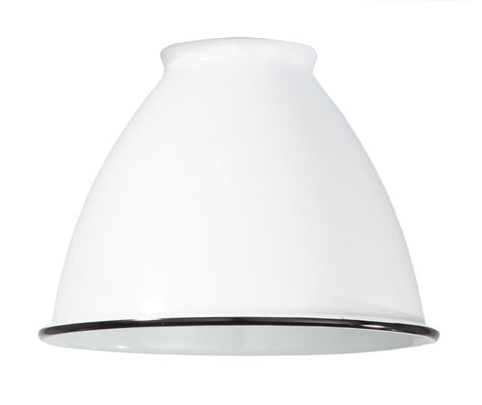 5-3/4" Diameter, Small Metal Lamp Shade - White enamel color (08359W)