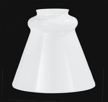 Classic Bell Style 2-1/4" Fitter Clear Over Opal White Fixture Shade (08568)