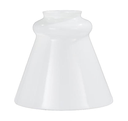 Classic Bell Style 2-1/4" Fitter Clear Over Opal White Fixture Shade (08568)