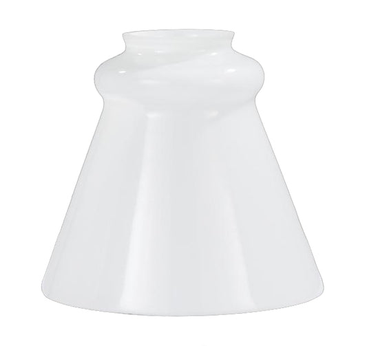 Classic Bell Style 2-1/4" Fitter Clear Over Opal White Fixture Shade (08568)