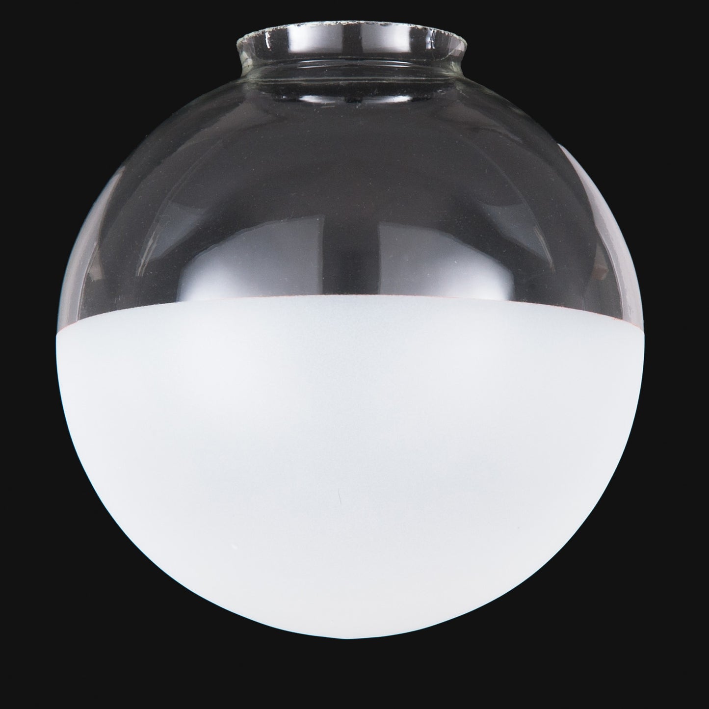4" Fitter Wired Flush Mount Ceiling Fixture in White Finish & 10" Half-Frost Shade (11876WSH)