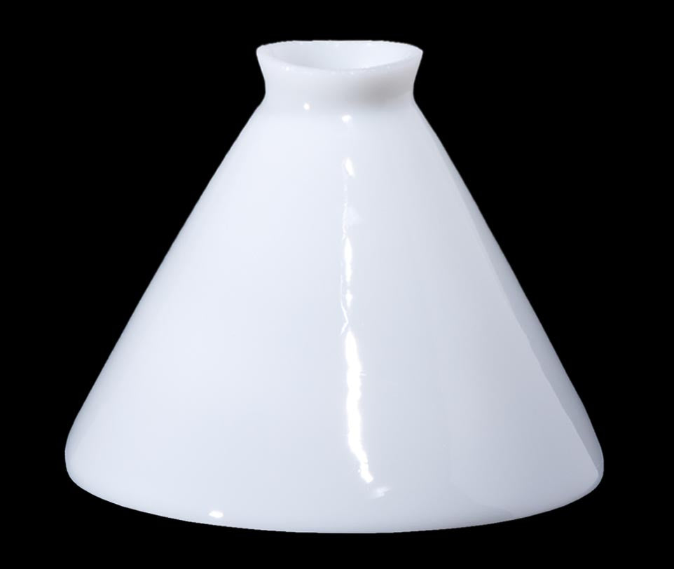 7" Opal Glass Deep Cone Shade, 2-1/4 inch lip fitter (08807i)