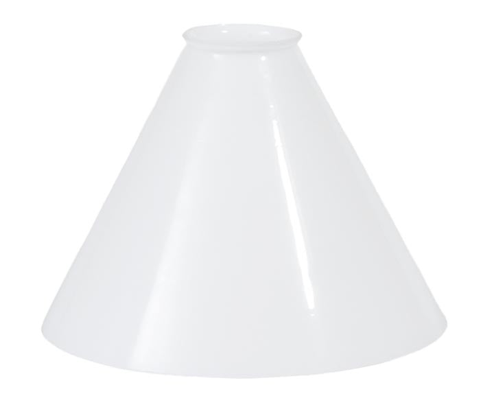 7" Opal Glass Deep Cone Shade, 2-1/4 inch lip fitter (08807i)