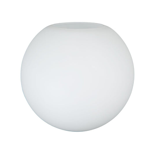 10" Satin Opal Glass Neckless Ball Shade, 4 inch top opening (08857E)