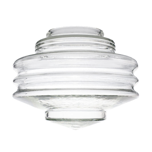 Clear Stacked Disc Design Art Deco Pendant Shade, 4 inch lip fitter (08862C)