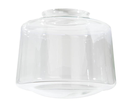 8" Clear Glass Schoolhouse Shade, 4 inch lip fitter (08885C)