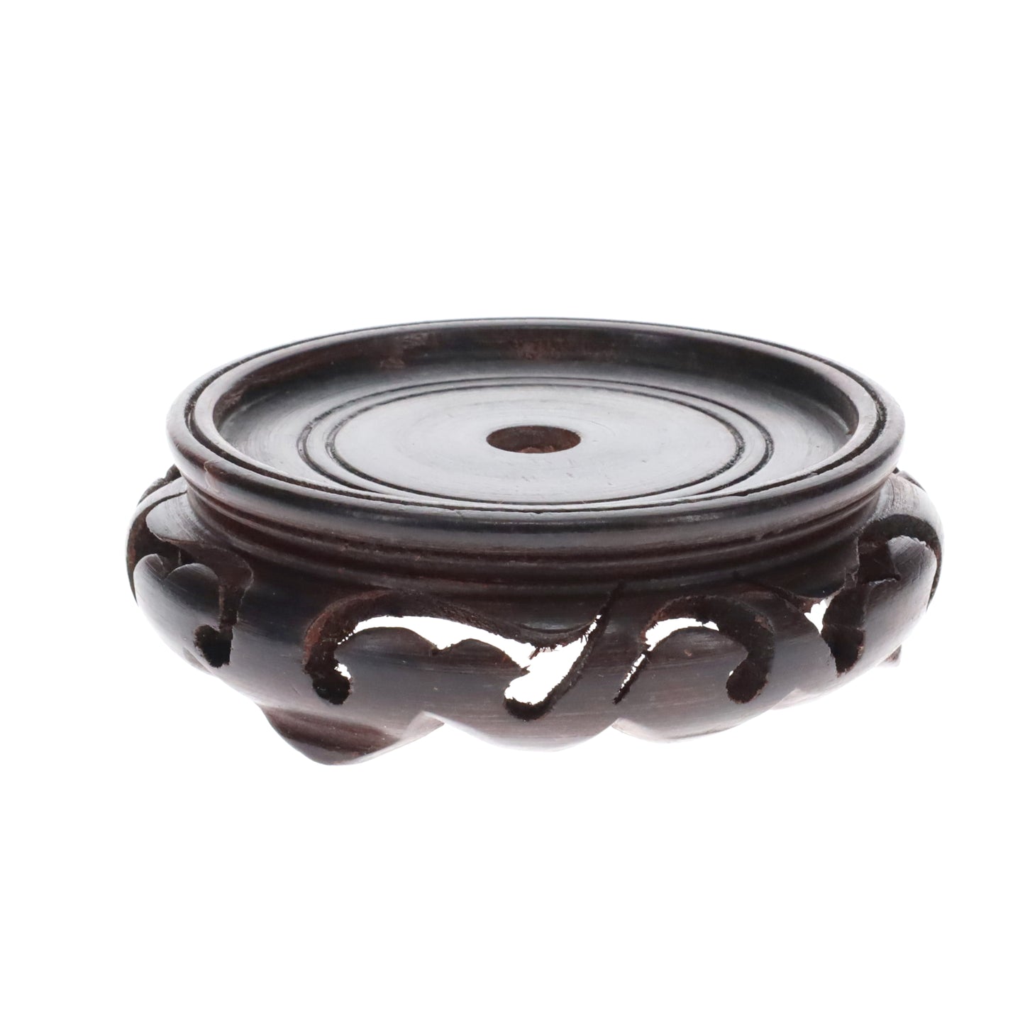 *2nds Item* Rosewood Finish, Oriental Lamp Base, 3" Diameter (10260RX)