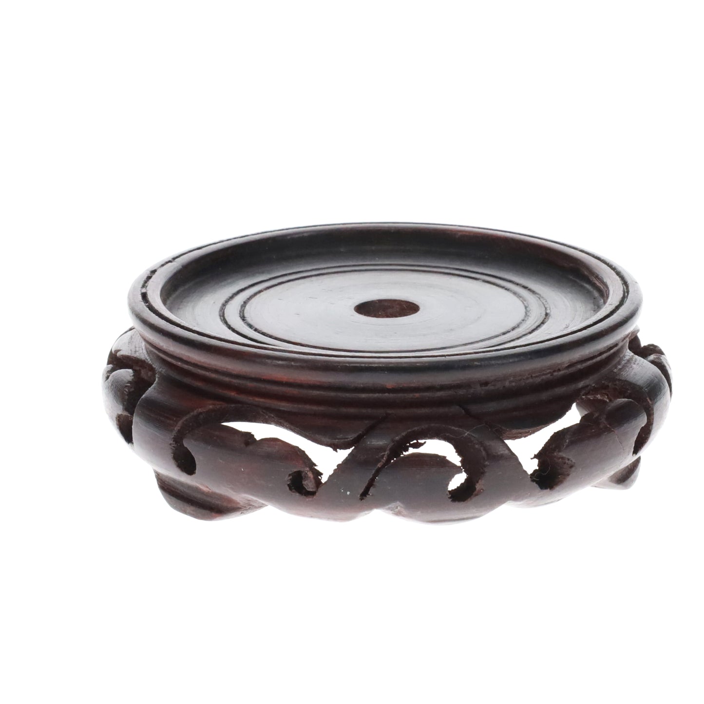 *2nds Item* Rosewood Finish, Oriental Lamp Base, 3" Diameter (10260RX)