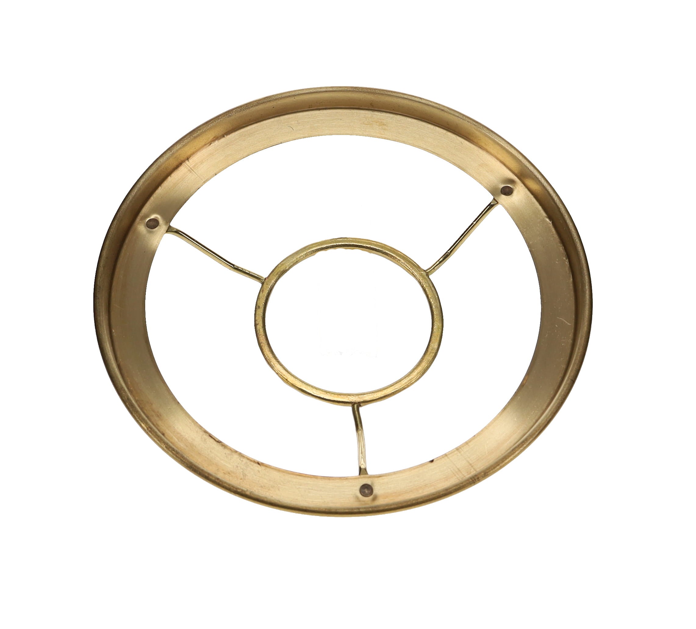 Solid Brass 7" Shade Ring Holder – Fits No. 2 Queen Burners, Kerosene & Electric Lamps, #SR722