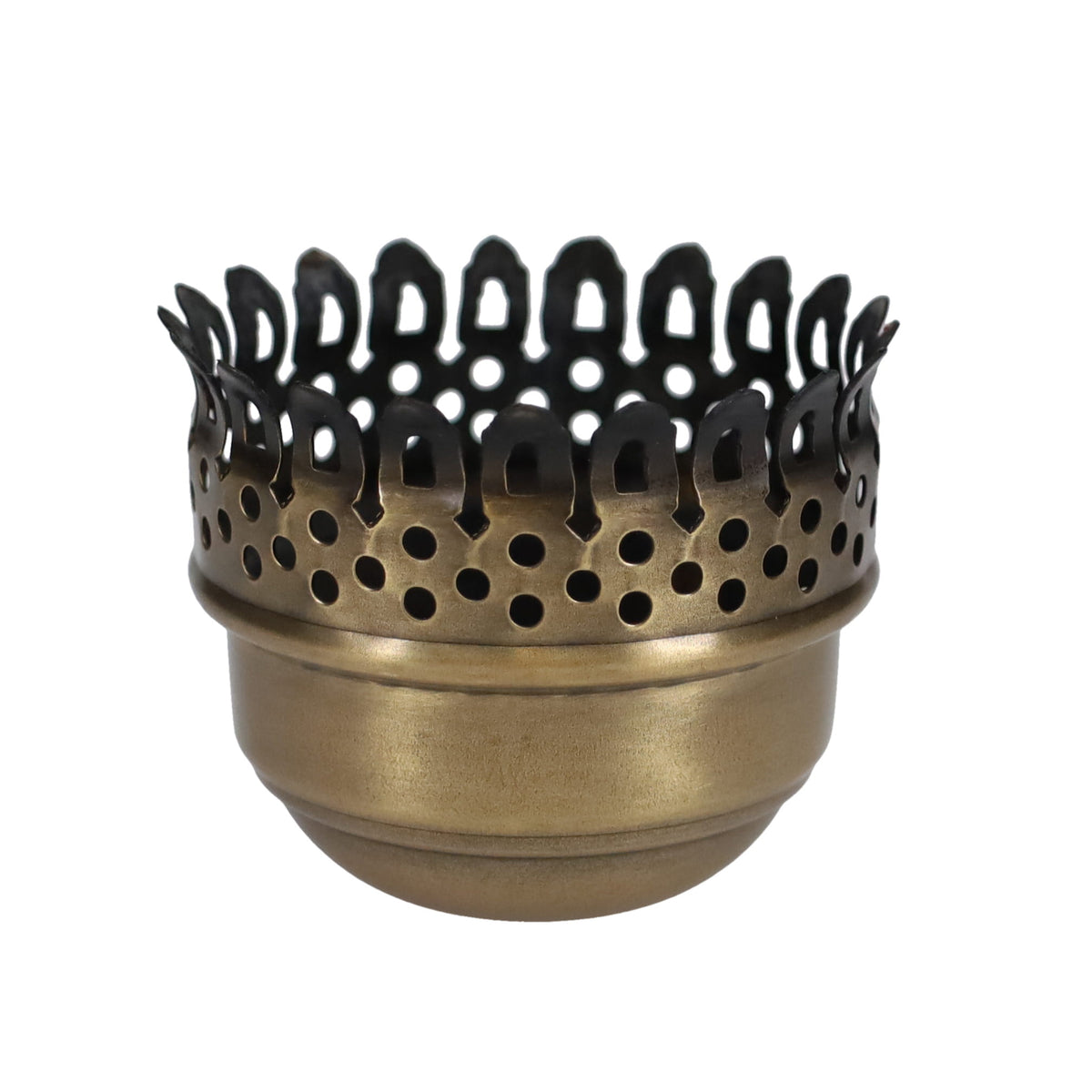 3" Fitter, Antique Brass Gallery, 2-11/16" Tall Chimney Holder (10924A)