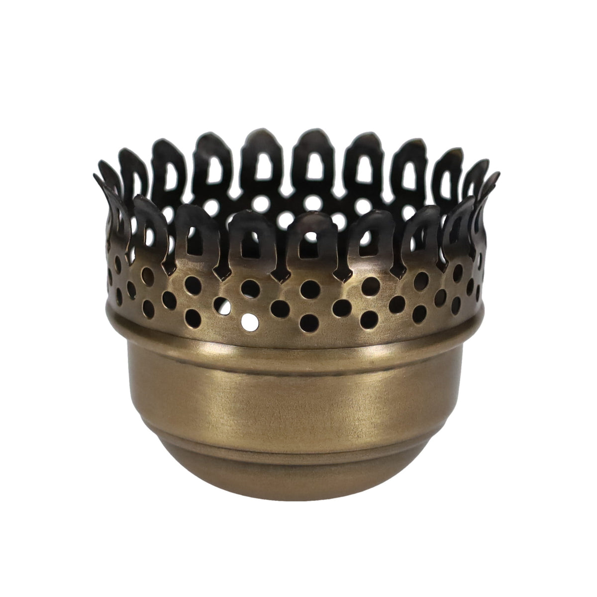 3" Fitter, Antique Brass Gallery, 2-11/16" Tall Chimney Holder (10924A)