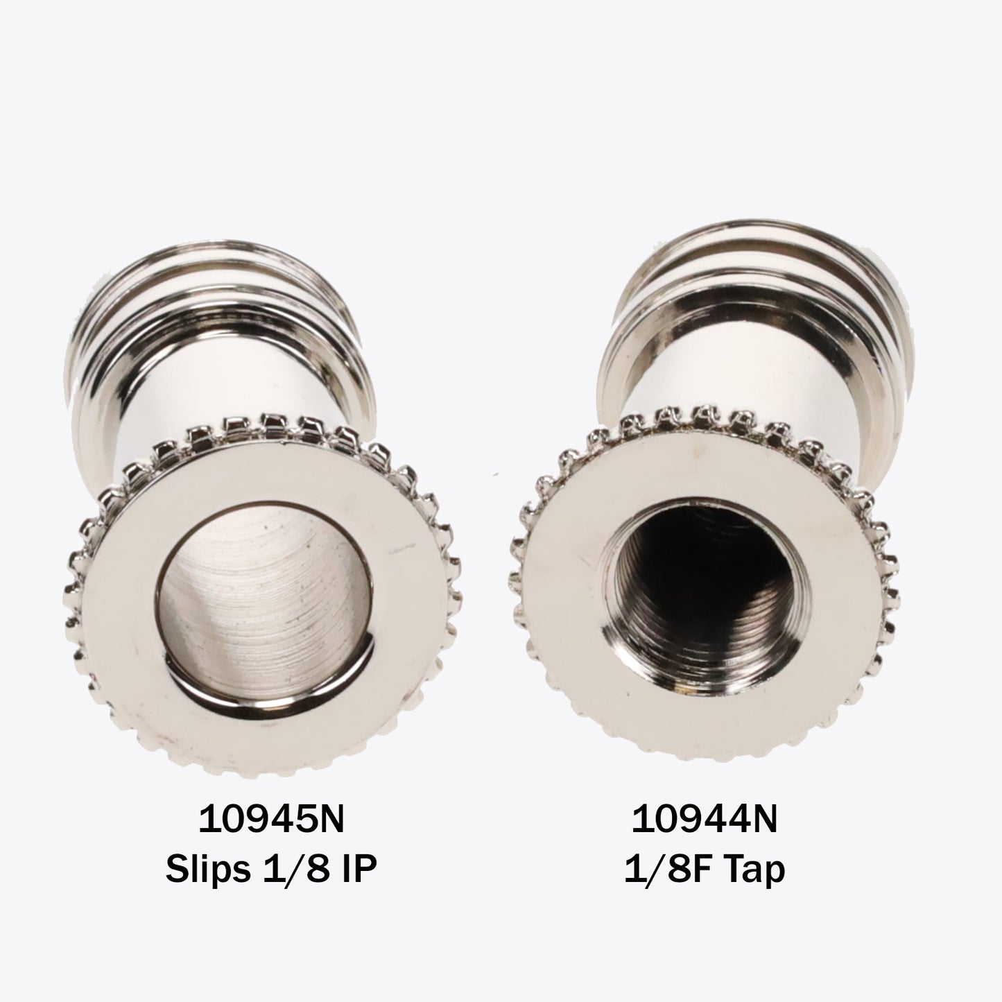 1-1/4" ht., Nickel Plated Neck, Choice of 1/8F Tap or 1/8 IP Slip (10944N)