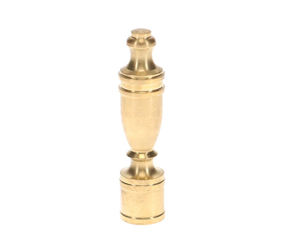 2-3/8" Tall Brass Finial, Polished & Lacquered or Unfinished, 1/4-27F Tap (10952)
