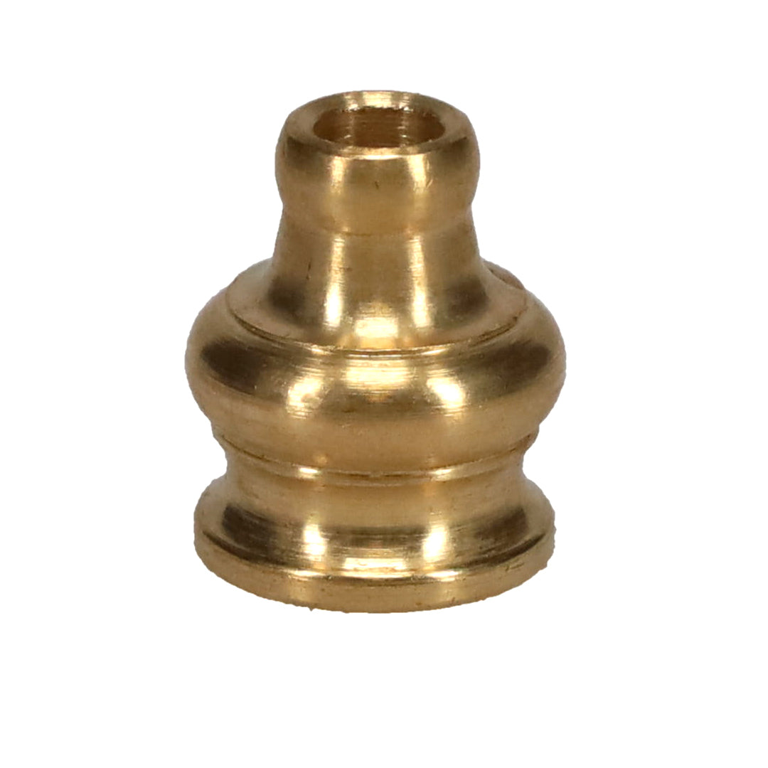 11/16" Tall Brass Pyramid Finial, Tap 1/8F (10966ALT)