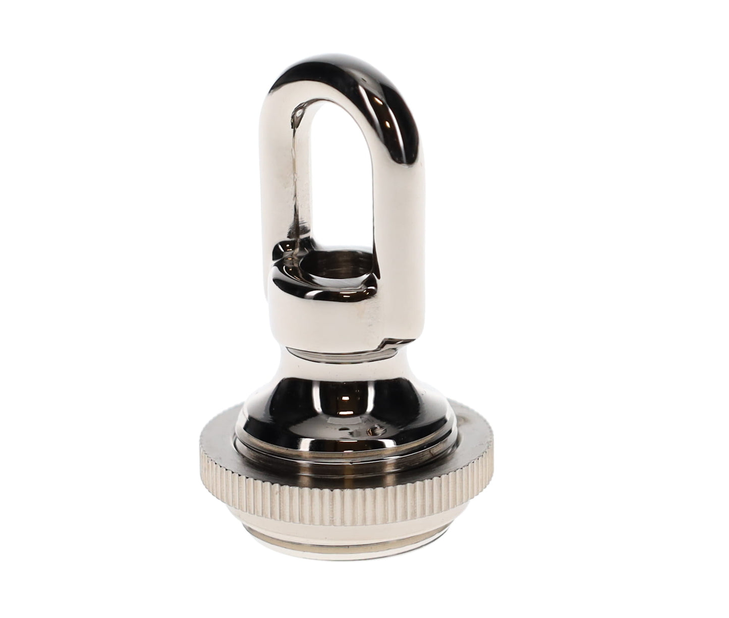 Cast Brass Screw Collar Loop, Tap 1/4IP, Slips 1-1/16" Hole, Nickel Finish (10996N)