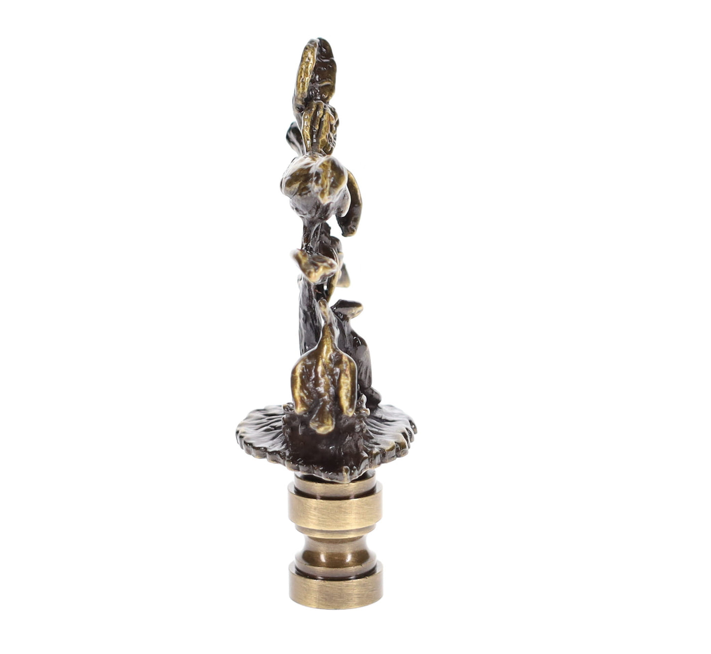Birds on Branch Lamp Finial, 2-7/8" Tall 1/4-27 Tap (11078A)