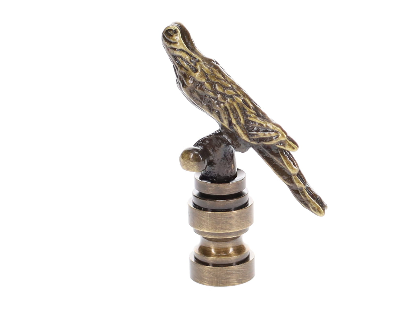 2-1/4" Tall Die Cast Metal "Parrot" Finial with an Antique Finish Tap 1/4-27F (11165A)
