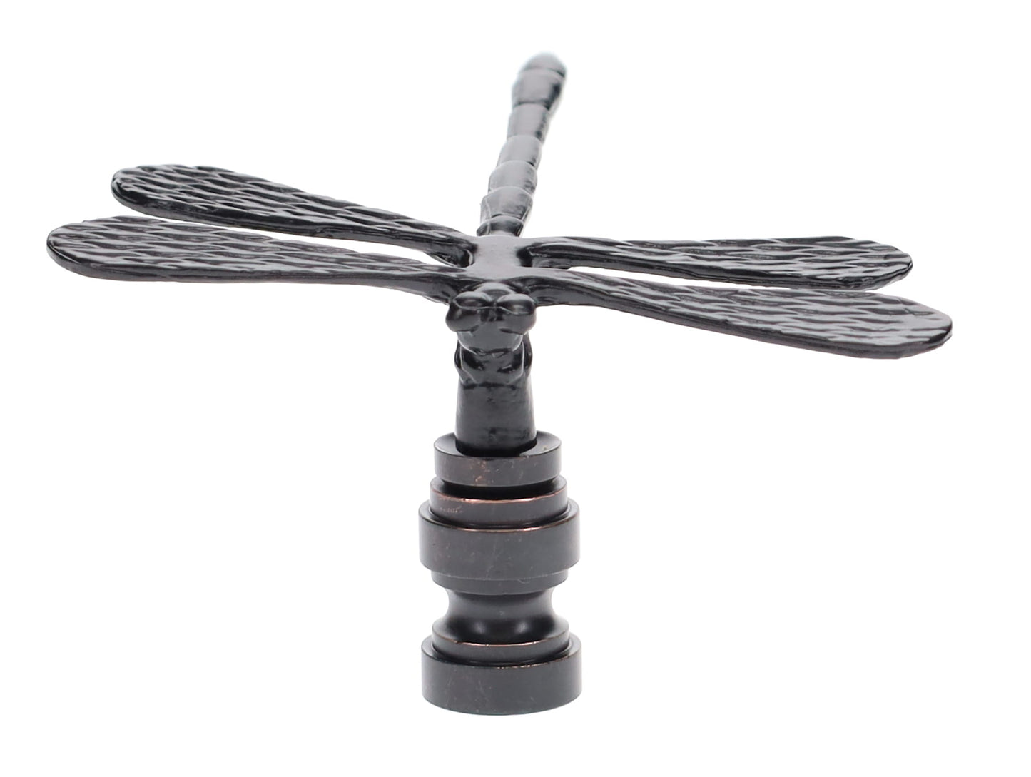 2" Tall Dragonfly Design Cast Metal Finial Bronze Finish 1/4-27F Tap (11241B)