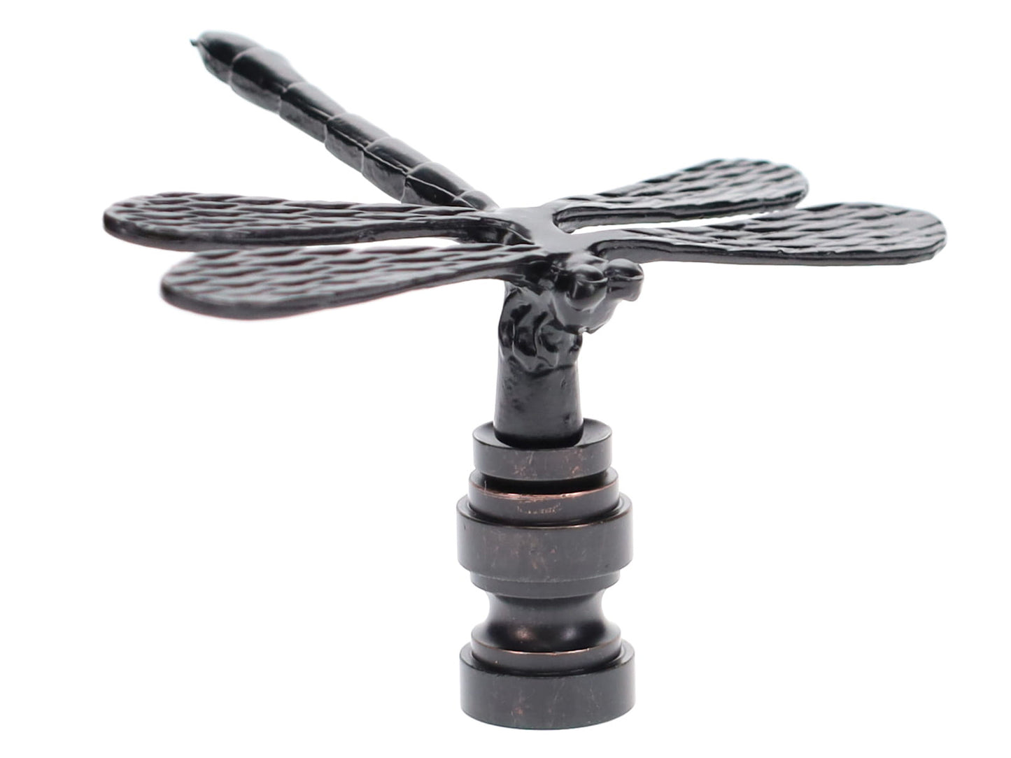 2" Tall Dragonfly Design Cast Metal Finial Bronze Finish 1/4-27F Tap (11241B)