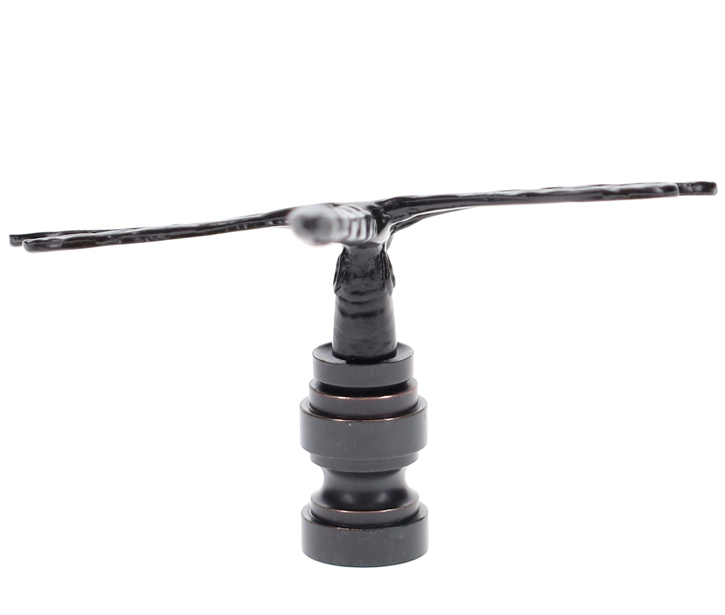 2" Tall Dragonfly Design Cast Metal Finial Bronze Finish 1/4-27F Tap (11241B)