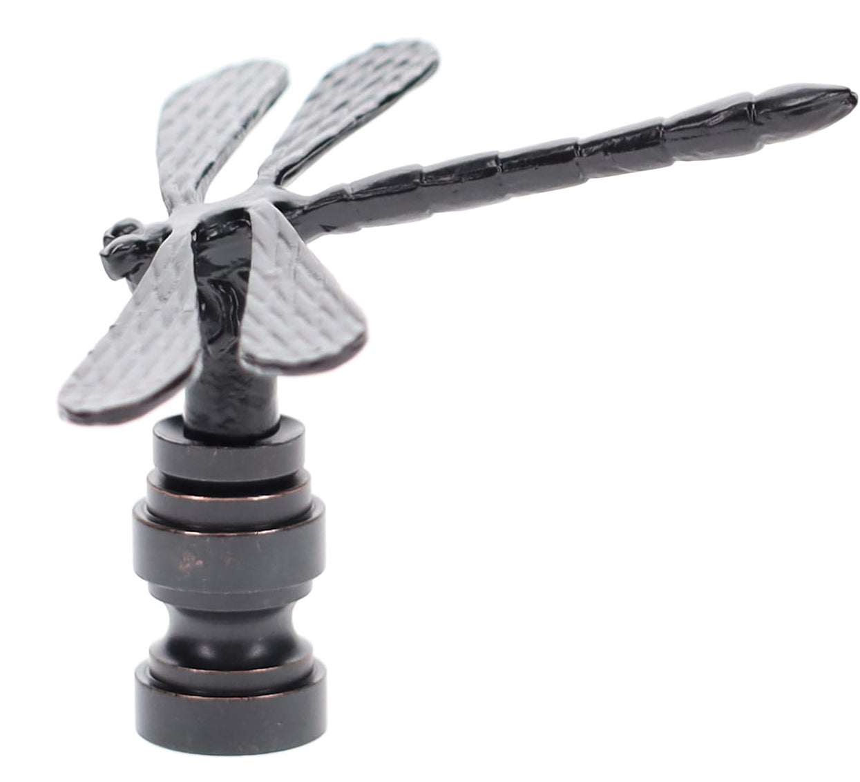 2" Tall Dragonfly Design Cast Metal Finial Bronze Finish 1/4-27F Tap (11241B)