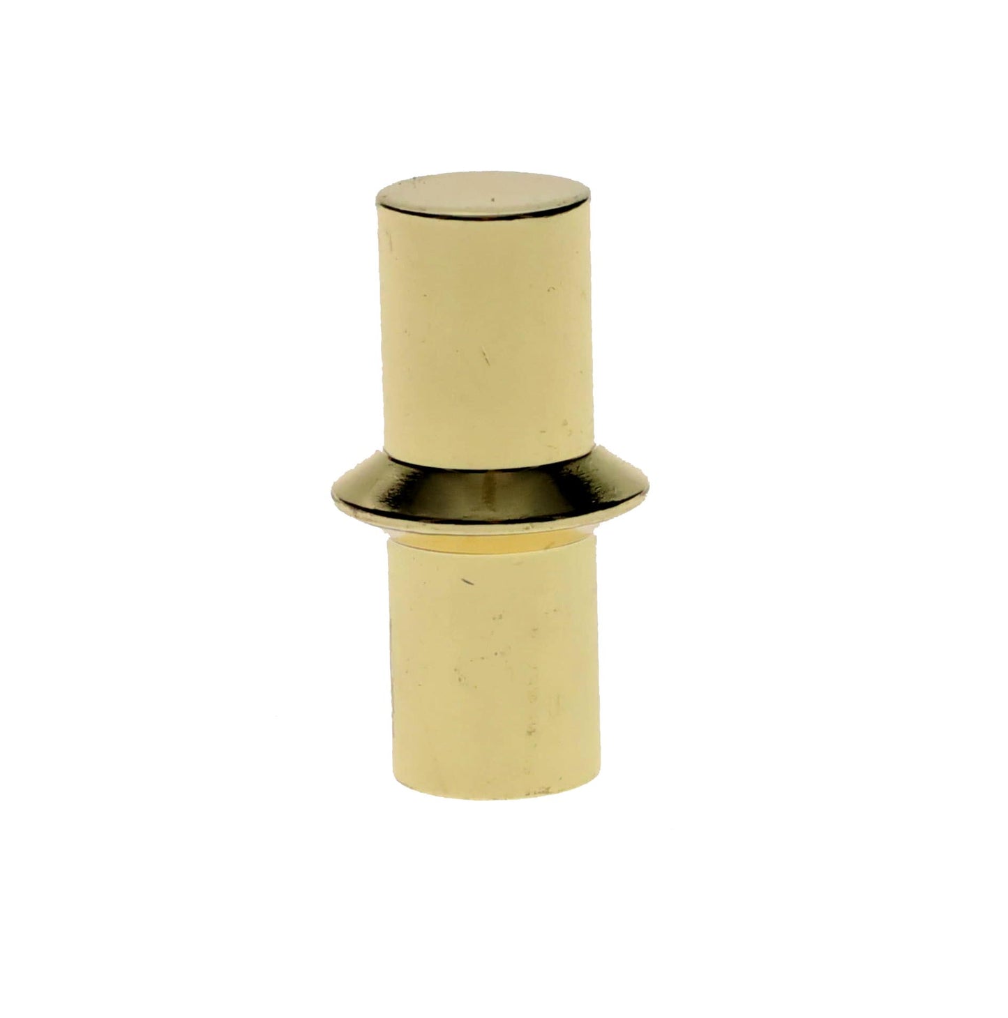 1-7/8" Tall x 15/16" Diam Bowtie Style Brass Lamp Finial Polished & Lacquered 1/4-27F Tap (11376)