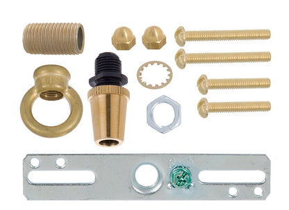 5-1/2" Diam Flat Disk Style Versatile Die Cast Brass Ceiling Canopy with Mounting Hardware (11435U)