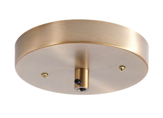 6 Inch Dia. 1-Port Stamped Steel Canopy Set, Antique Brass Finish (11719A1)