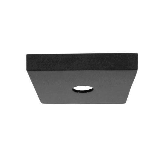 5 Inch Square Gloss Black Cast Iron Canopy, No Bar Holes (11764BKG)