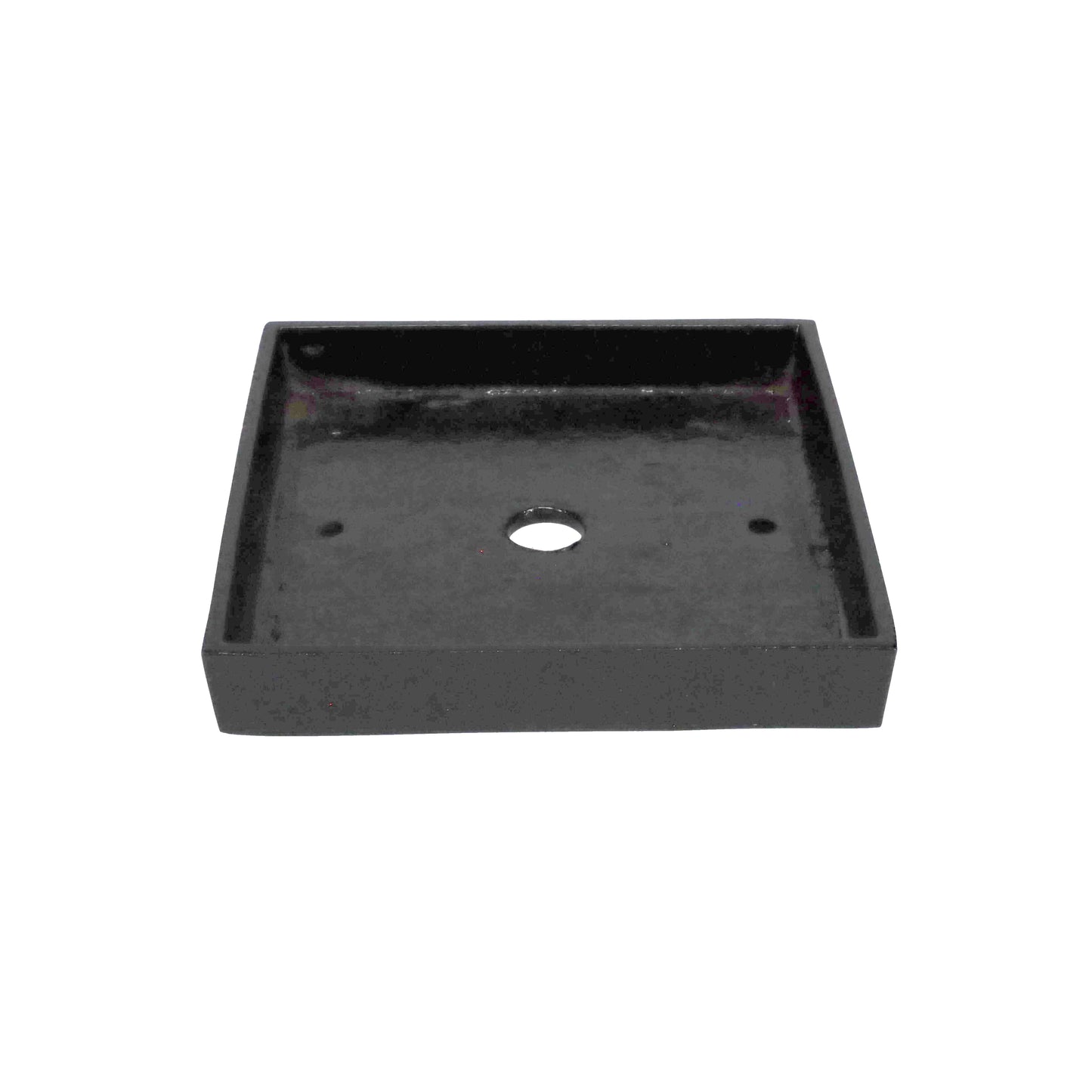 5 Inch Square Gloss Black Finish Cast Iron Canopy (11765BKG)