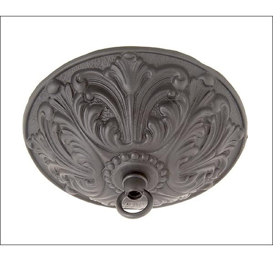 Satin Black Finished, Cast Brass Ceiling Canopy, 5 1/2" dia. (11805)