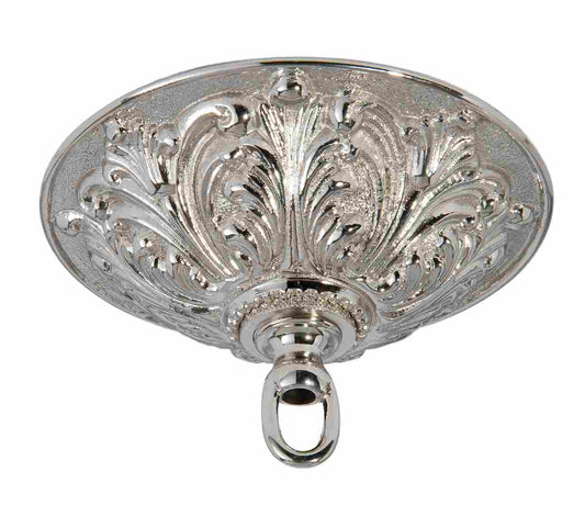 5-1/2" Diameter Ceiling Canopy kit, Die Cast Brass Material, Nickel Plated Finish (11877N)