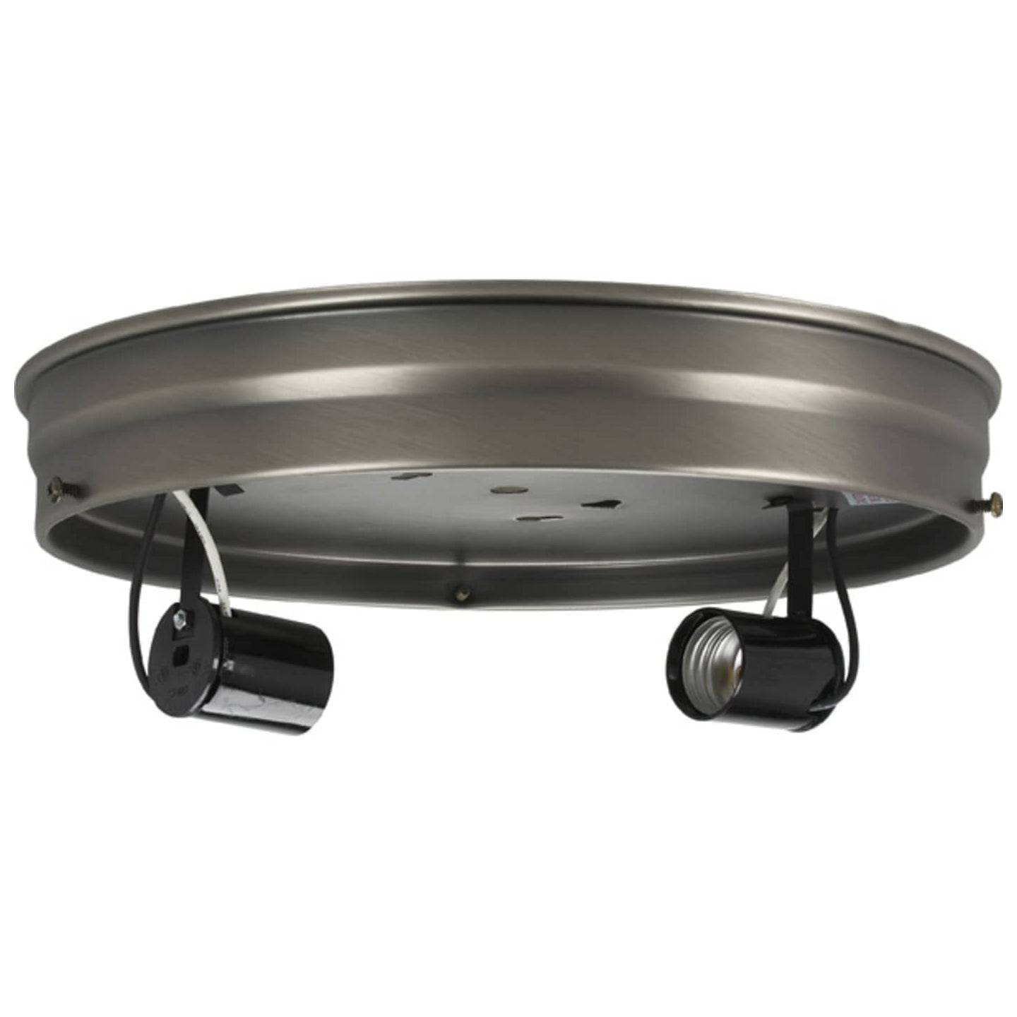 10" Fitter Wired Flush Mount Ceiling Pan Fixture, Brushed Nickel Finish (69453BN)
