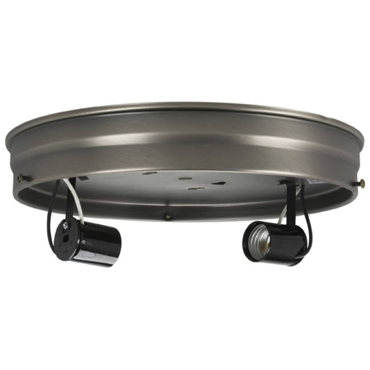 10" Fitter Wired Flush Mount Ceiling Pan Fixture, Brushed Nickel Finish (69453BN)