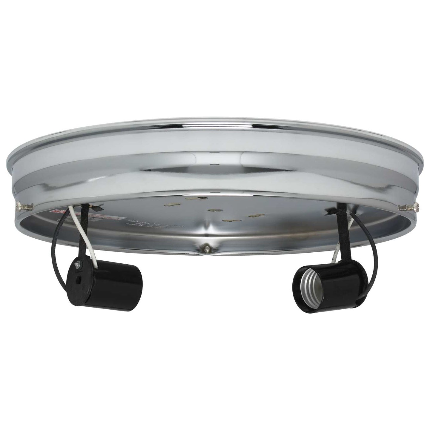 10" Fitter Wired Flush Mount Ceiling Pan Fixture, Chrome Finish (69453CH)