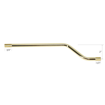 10" Bent Pipe 3/8" Diam., Figurine Assembly, Threaded both ends (12052)