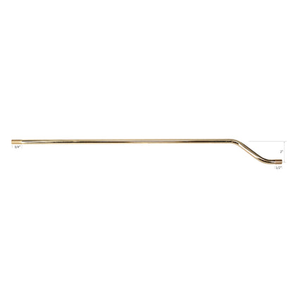 20" Bent Pipe 3/8" Diam., Figurine Assembly, Threaded both ends (12058)
