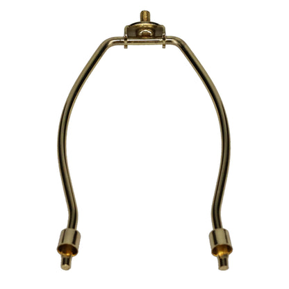 Brass Plated Lamp Harp, Heavy Weight, 6.5" Height (12738)