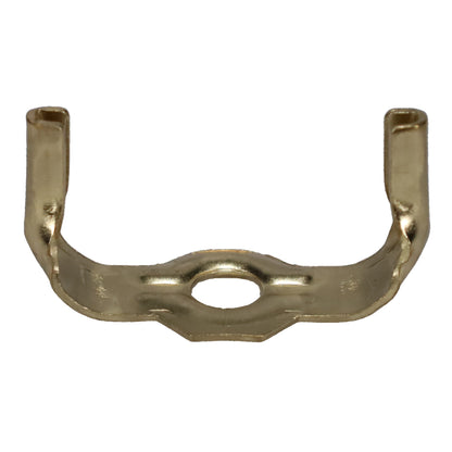 Brass or Nickel Lamp Harp Saddle Base, Regular Weight, 1/8 IP Slip (12776)