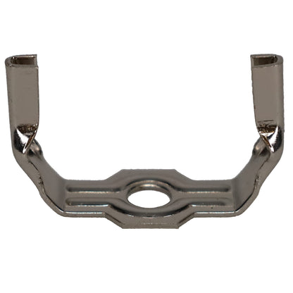 Brass or Nickel Lamp Harp Saddle Base, Heavy Weight, 1/8 IP Slip (12777)
