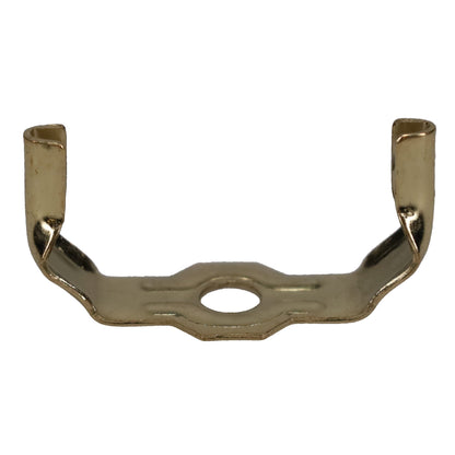 Brass or Nickel Lamp Harp Saddle Base, Heavy Weight, 1/8 IP Slip (12777)