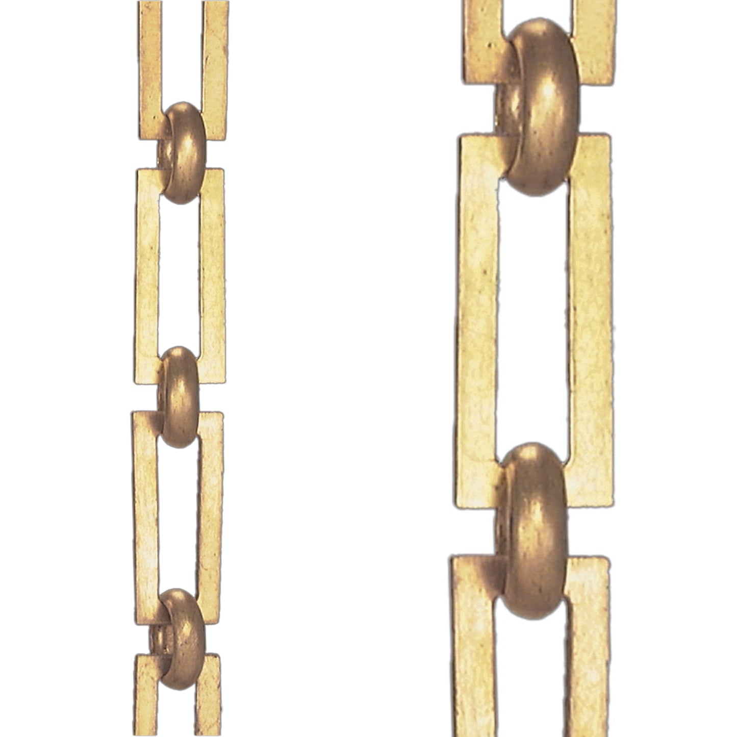 Solid Brass Rectangular-Shape Lamp Chain, Unfinished (12985)