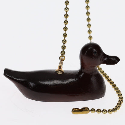 19-1/2" Length Brass Pull Chain Brown Duck Ceramic (15016)