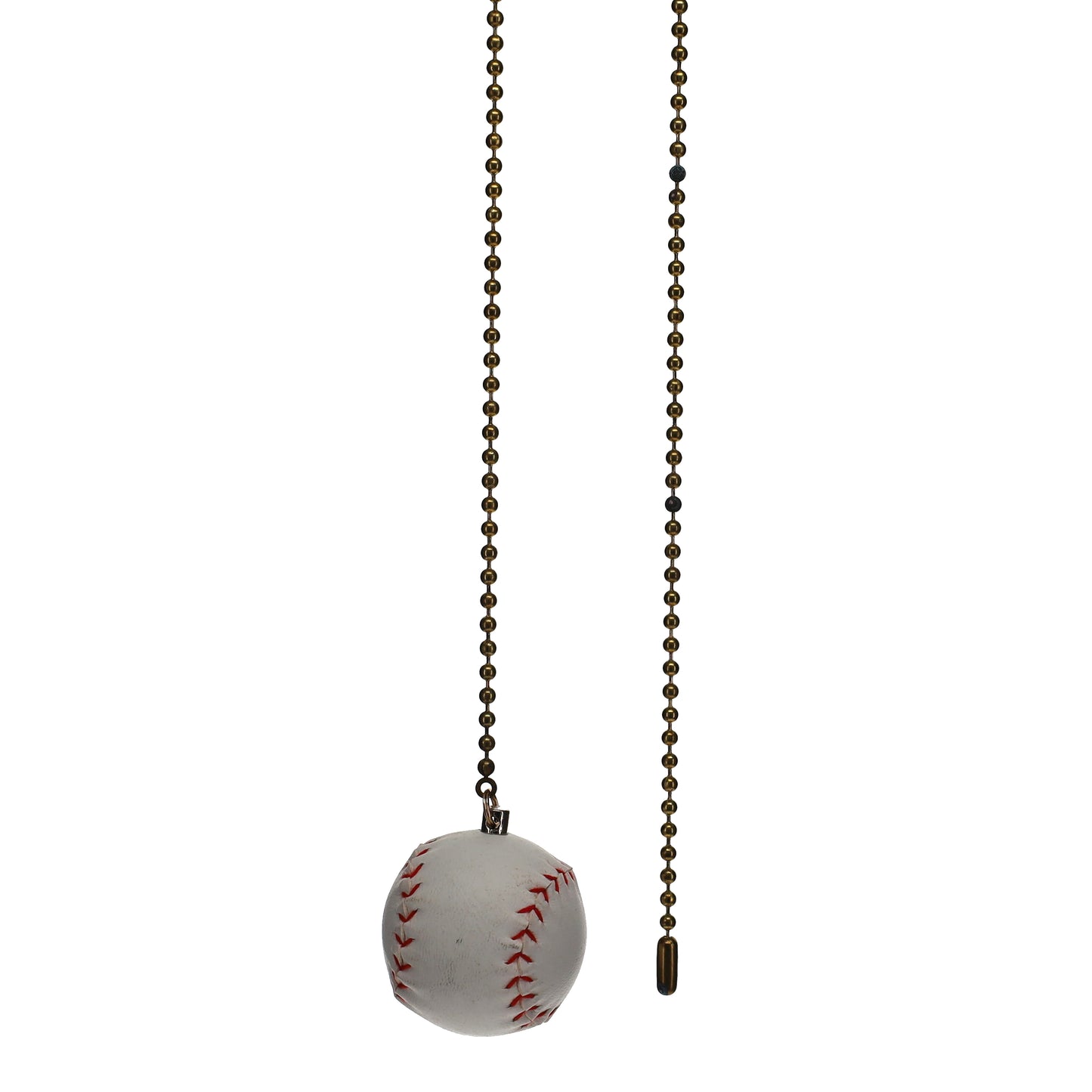 20" Length Brass Pull Chain Baseball, 1-1/2" Diam (15023)