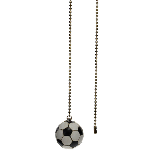 20" Length Brass Pull Chain Soccer Ball, 1-1/2" Diam (15024)